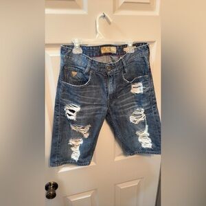 Guess Men's Distressed Denim Shorts